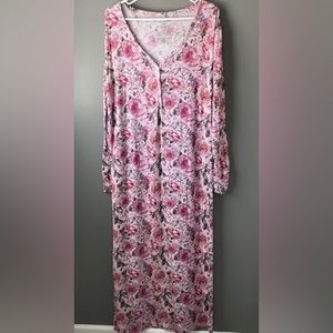 Posh Peanut long sleeve gown maxi dress floral size large